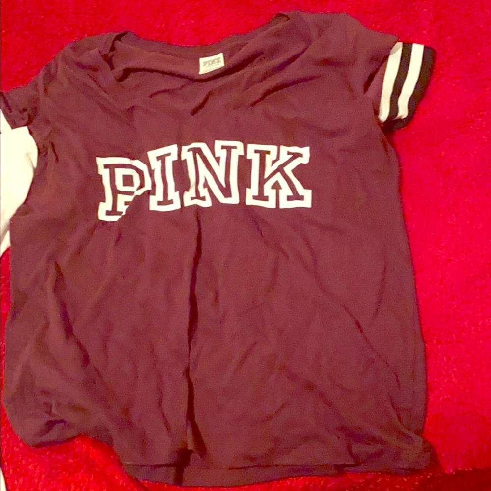 Pink v neck shirt